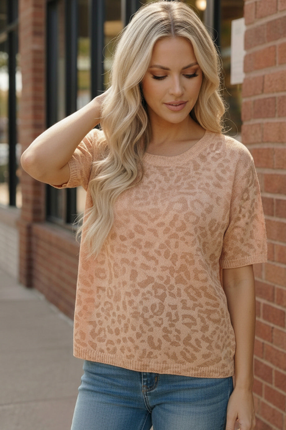 Blush Safari Knit Tee