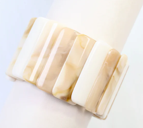 Canton Layered Stretch Bracelet Natural