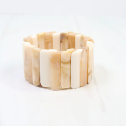 Canton Layered Stretch Bracelet Natural