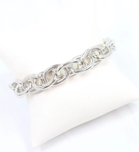 Jo Anne Stretch Bracelet Silver