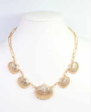 Brizo Shell Link Necklace Gold