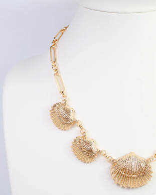 Brizo Shell Link Necklace Gold
