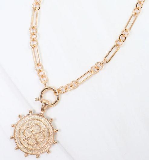 Langham Charm Necklace Gold